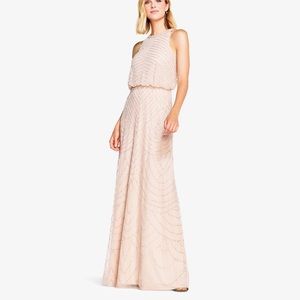 Adriana Papell- Blush Beaded Gown